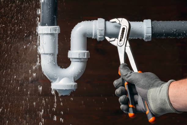 Professional Emergency Plumber technician working in Coloma, MI